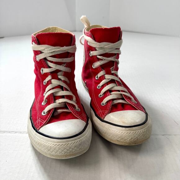 Converse Sneakers Hi Top Unisex W7.5 M5.5 Red Chuck Taylor All Star Retro M9621 - Picture 9 of 13